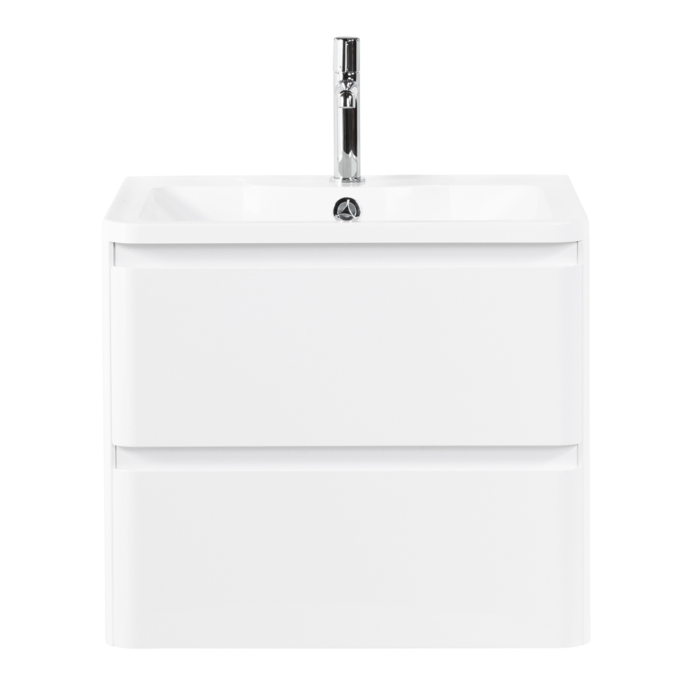 

Тумба с раковиной BelBagno Albano 70 подвесная, Bianco Lucido, Белый, ALBANO-700-2C-SO-BL
