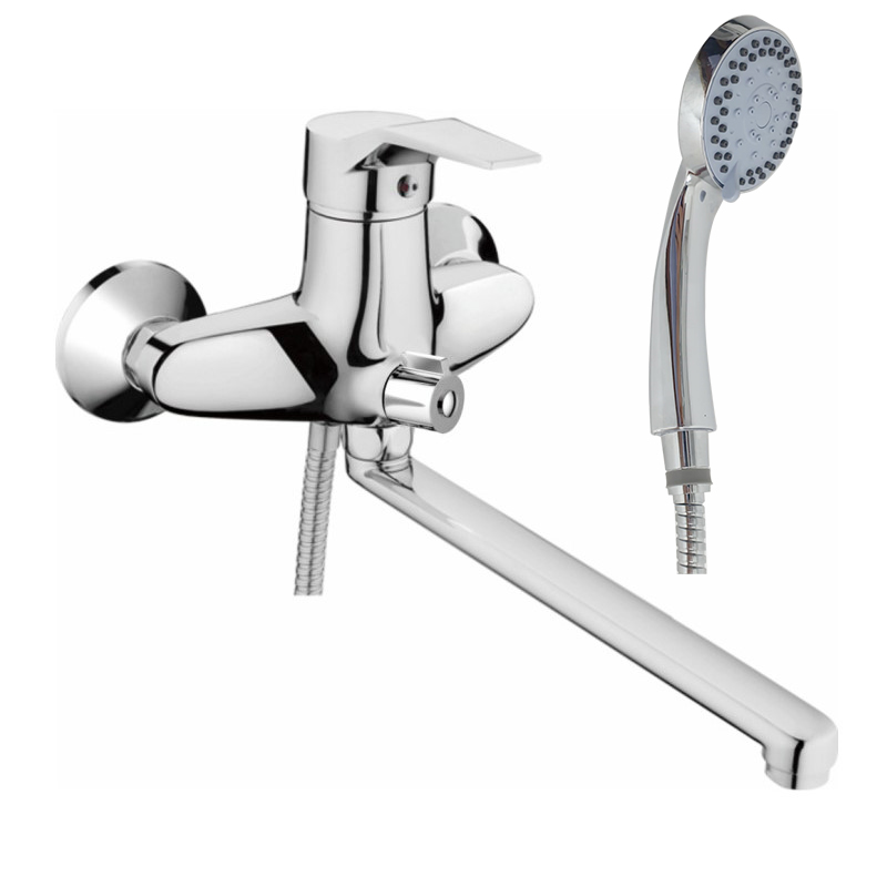 

Смеситель Haiba HB63 HB2263 для ванны с душем, Хром, HB63 HB2263
