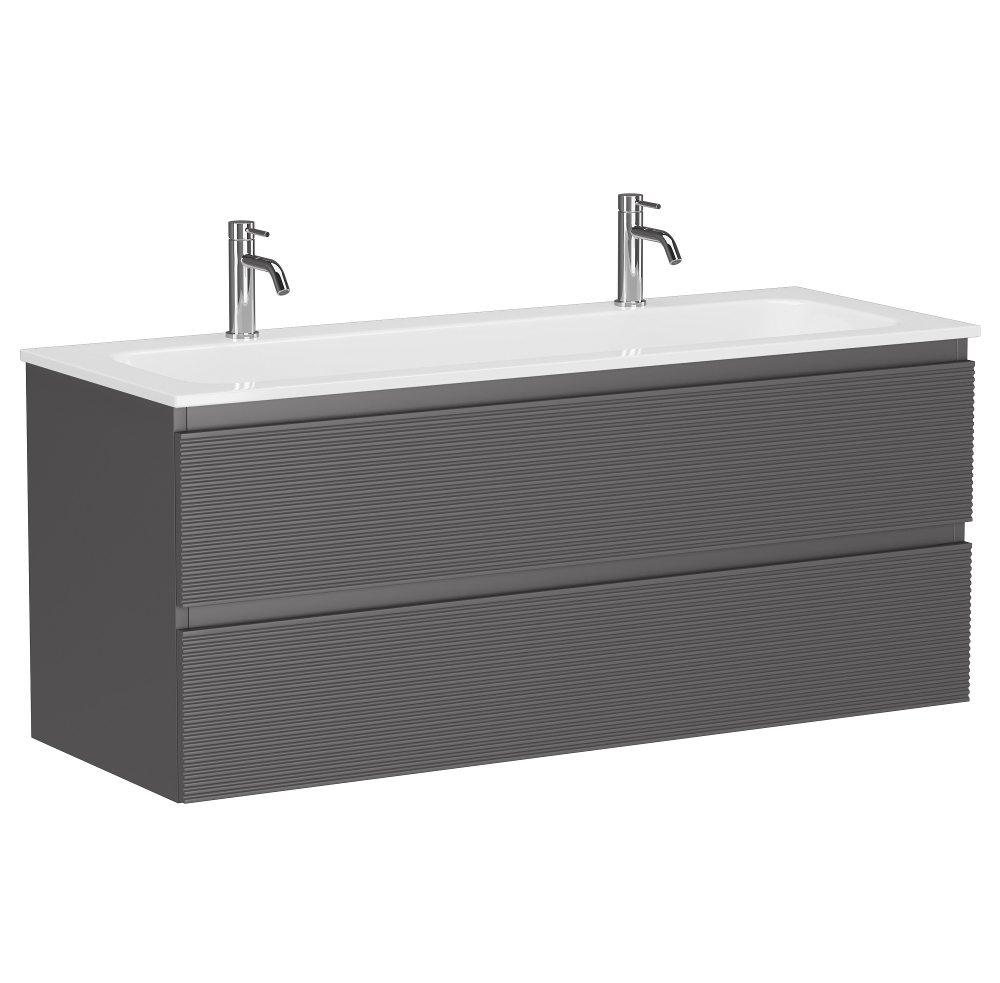 

Тумба с раковиной Sancos Folk 120 подвесная, Grey soft (раковина Element CN7016), Серый матовый, FL120GS