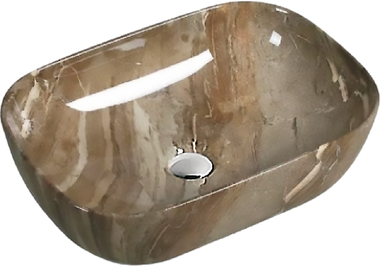 

Раковина SantiLine SL-7023 темно-коричневый мрамор