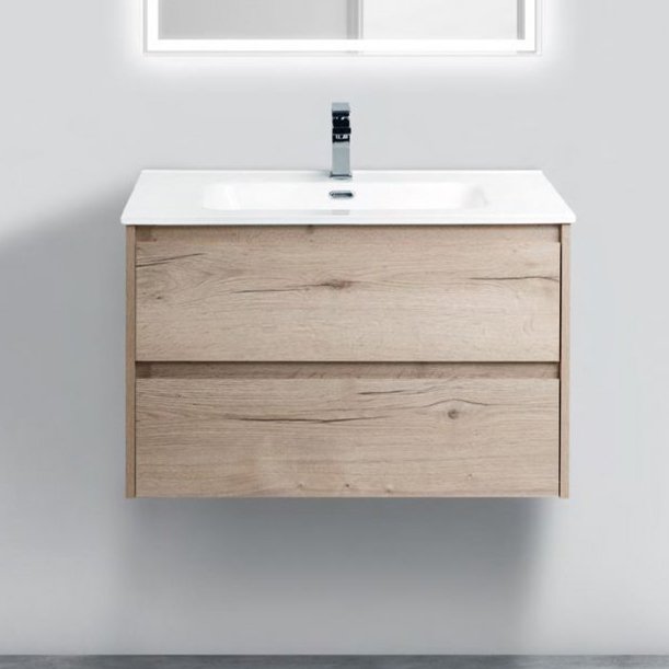 

Тумба с раковиной BelBagno Kraft 80 rovere galifax bianco, Kraft 80