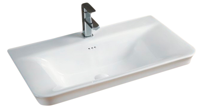 

Раковина встраиваемая сверху Gid NYJ851-80 81х47 белая, Белый, NYJ851-80