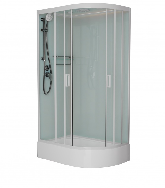 

Душевая кабина Frank F412/1L White 120x80x220 см, стекло прозрачное, профиль белый, 127009