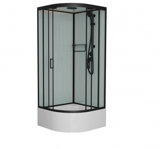 

Душевая кабина Frank F400/2 Black 100x100x220 см, стекло прозрачное, профиль черный, 149009