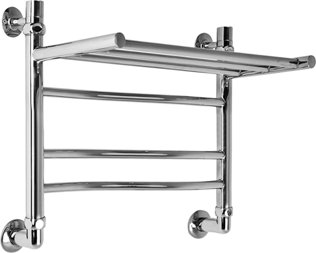 

Водяной полотенцесушитель Aquanerzh Волна групповая с полкой 50х50, Хром, Волна групповая с полкой