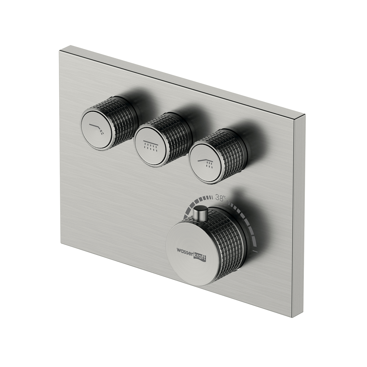 

Смеситель для ванны с душем WasserKRAFT Wern 4258 Thermo никель, 4258 Thermo
