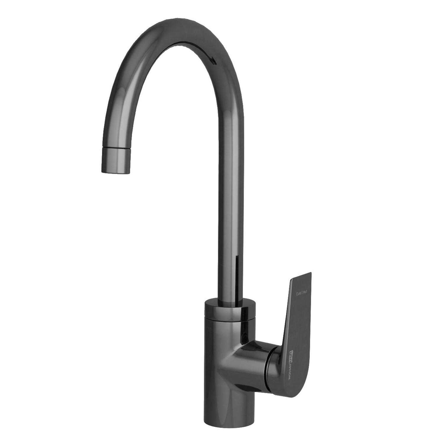 

Смеситель WasserKRAFT Wiese 8407 для кухонной мойки, оружейная сталь, Вороненая сталь, Wiese 8407