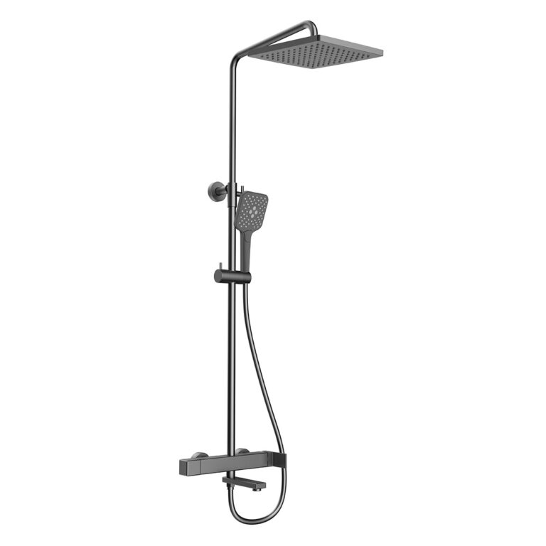 

Душевая стойка Vincea Cube VSFS-1C1GM вороненая сталь, VSFS-1C1GM