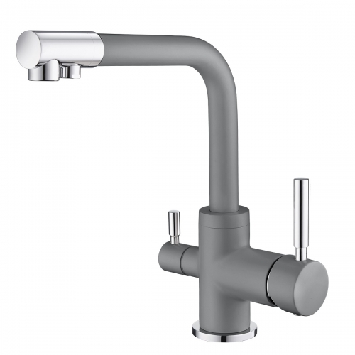 

Смеситель Emar Quartz ЕС - 3003 для кухни алмаз, Серый, ЕС - 3003