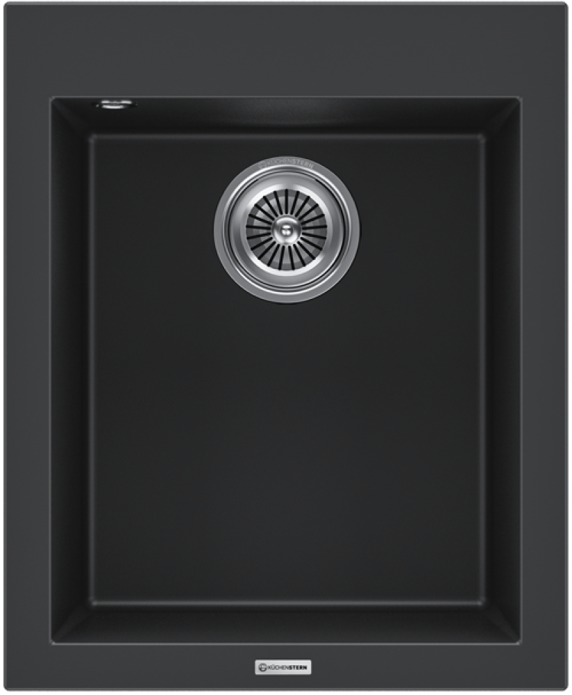 

Мойка кухонная KuchenStern OBEN 45 41х50 см, черная, Черный, OBEN 45