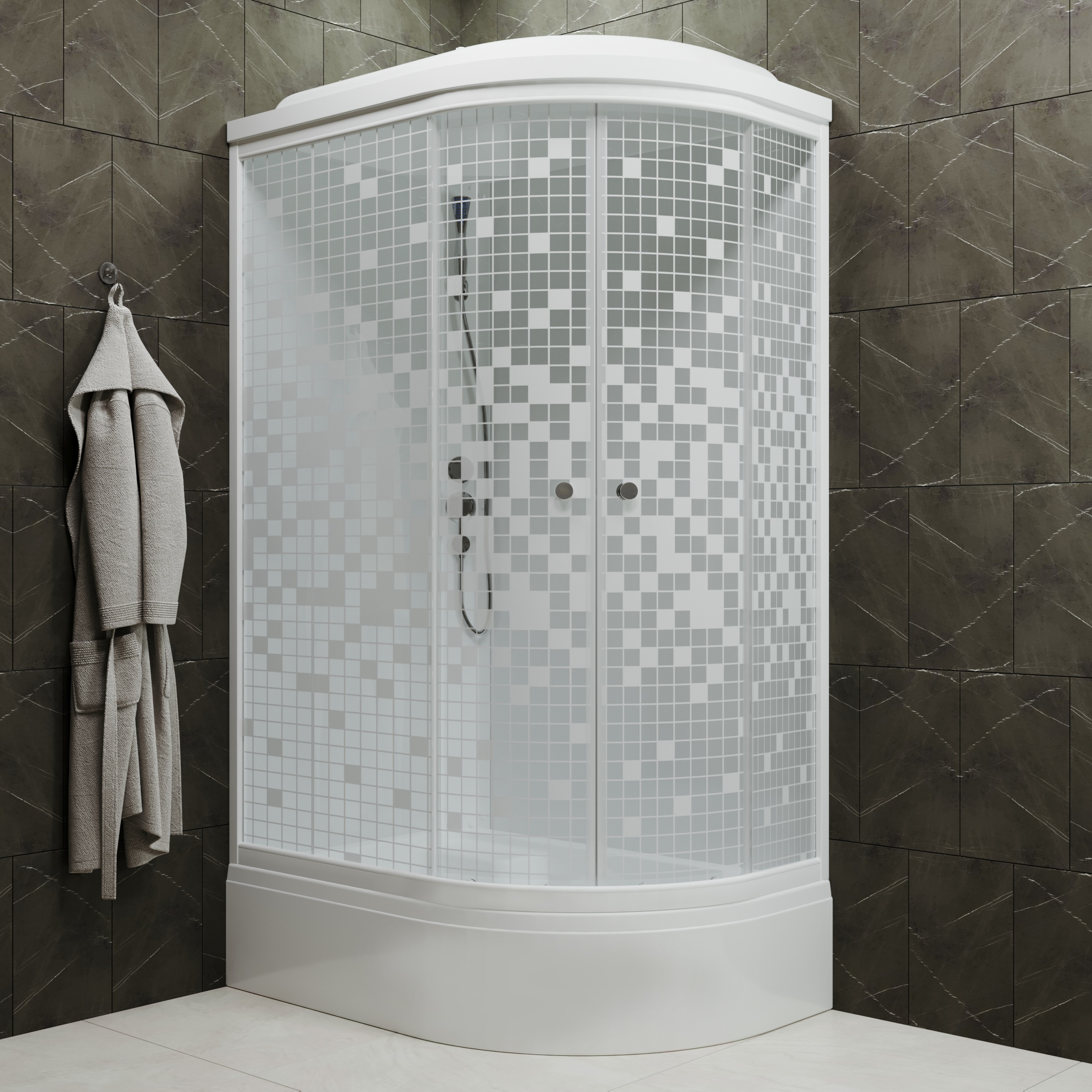 

Душевая кабина Triton Коралл 120х80 В белый, мозаика, средний поддон, левая Щ0000061819