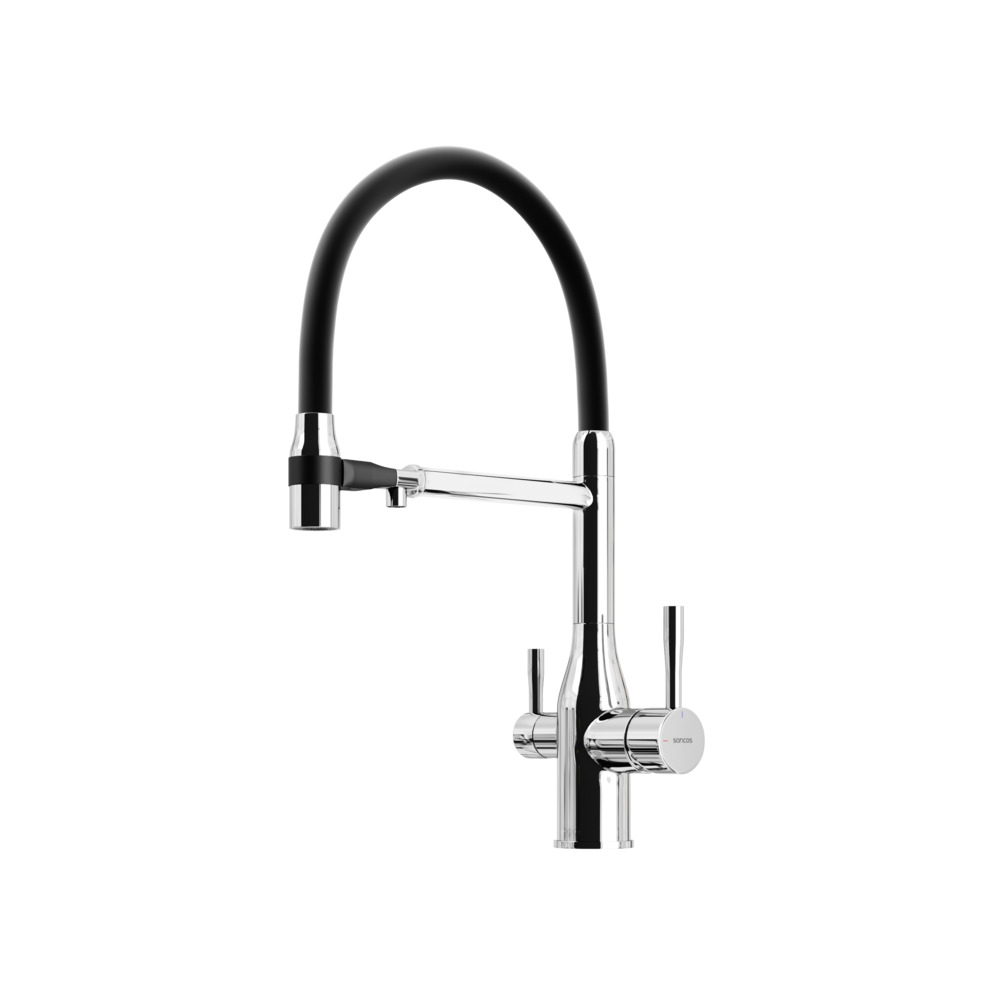 

Смеситель Sancos Garda SC4009CH для кухонной мойки, с гибким изливом, хром, SC4009CH