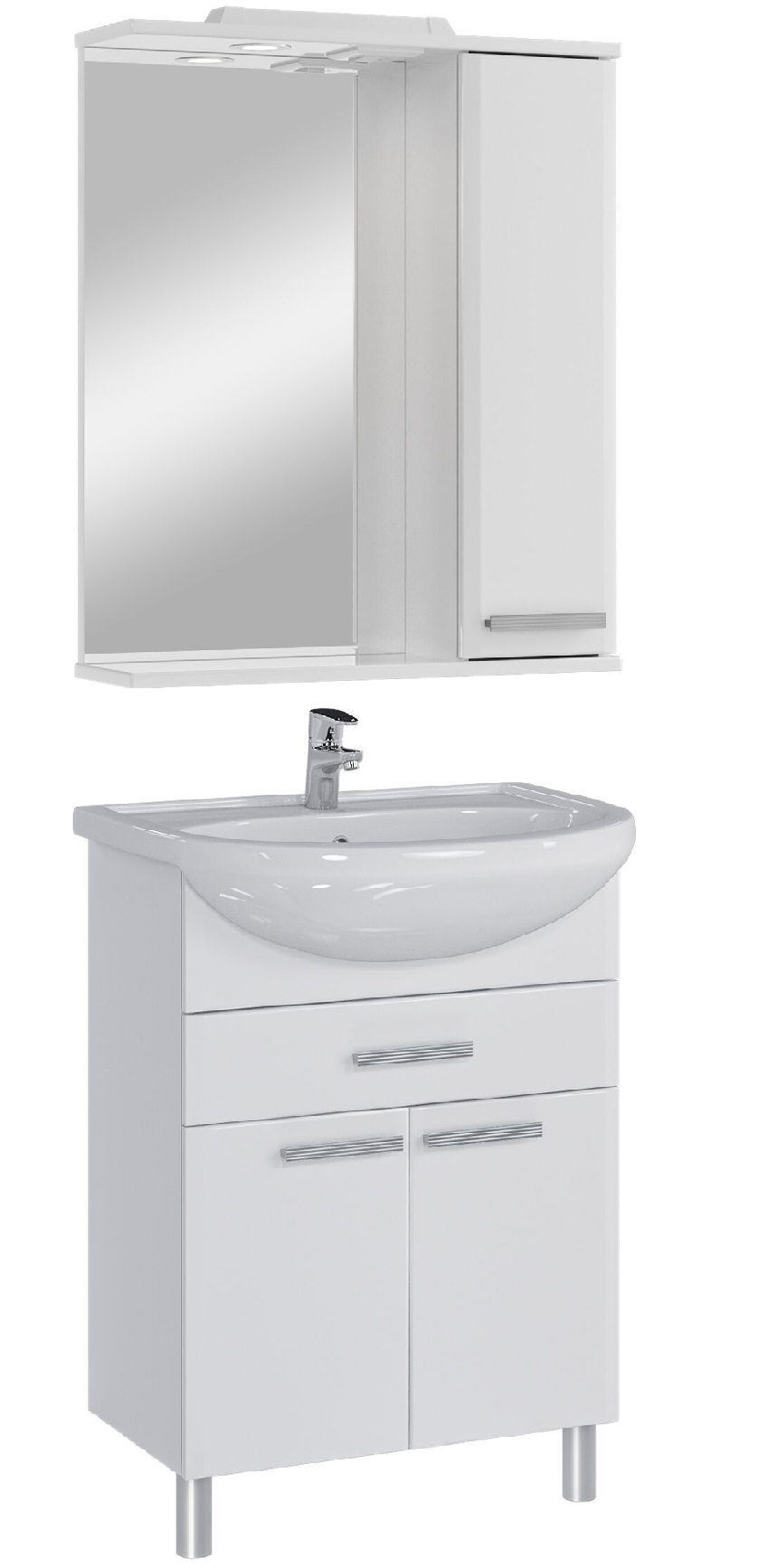 

Мебель для ванной SanStar Аура 60 напольная (раковина Уют 60), Белый, Аура 60