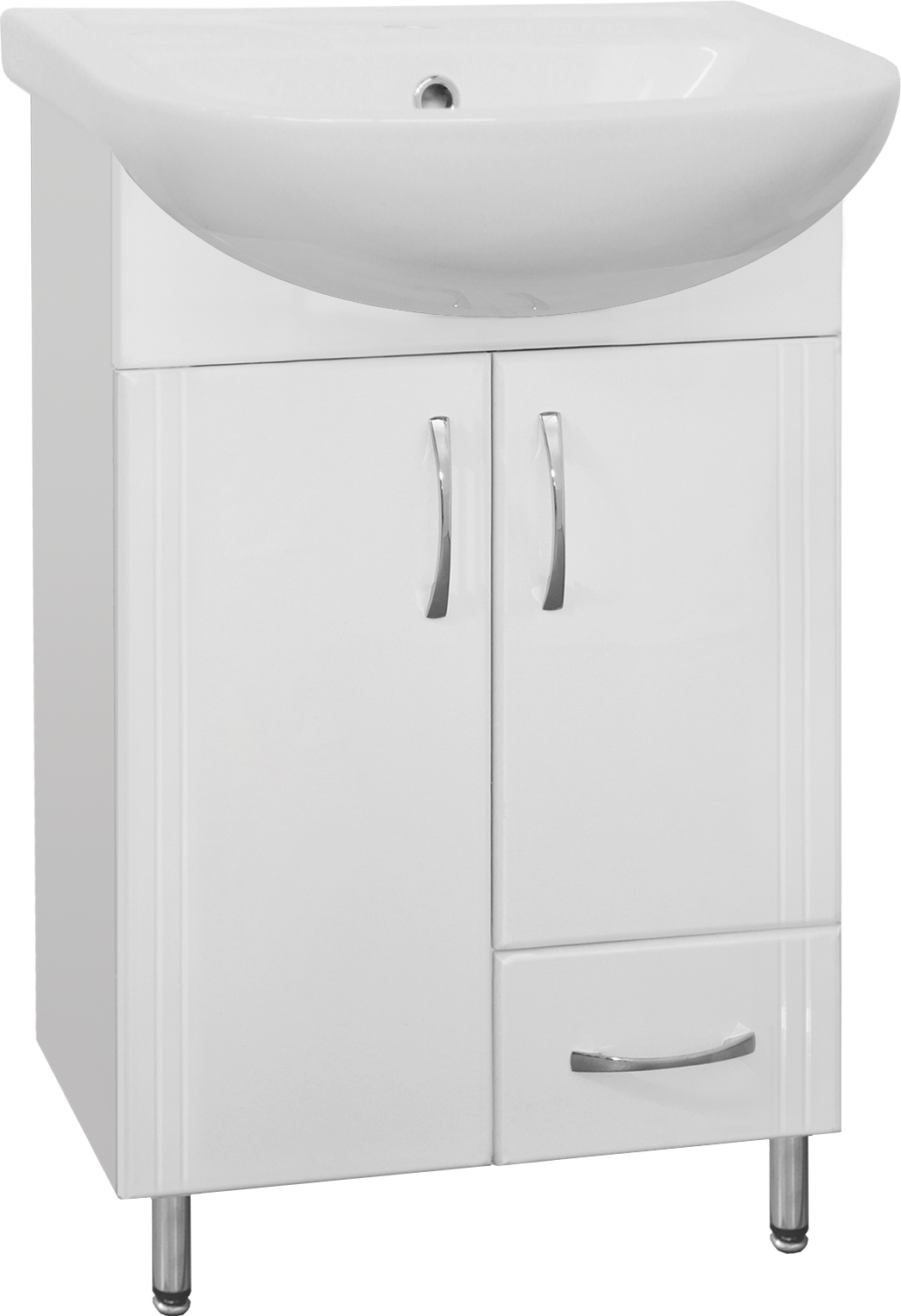 

Тумба с раковиной Style Line Эко Стандарт №10 50 белая, Белый, Эко Стандарт №10 50