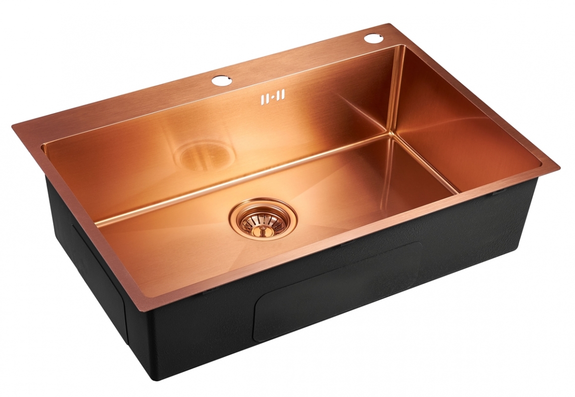 

Мойка кухонная Emar PVD 201 EMB-125A PVD Nano Coppery седь, Медь, EMB-125A PVD Nano Coppery