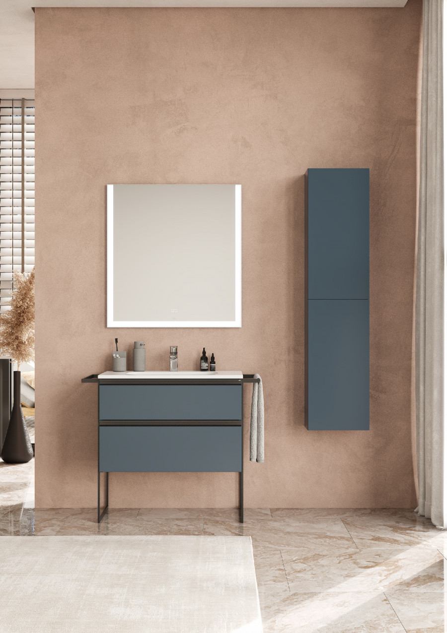 

Мебель для ванной Roca Domi 80 подвесная, 2 ящика, синий матовый, ZRU9307868