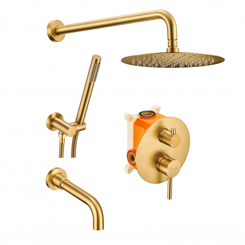 

Душевой комплект Milacio Ultra MCU.150.GD встраиваемый, золото, Золото матовое, MCU.150.GD