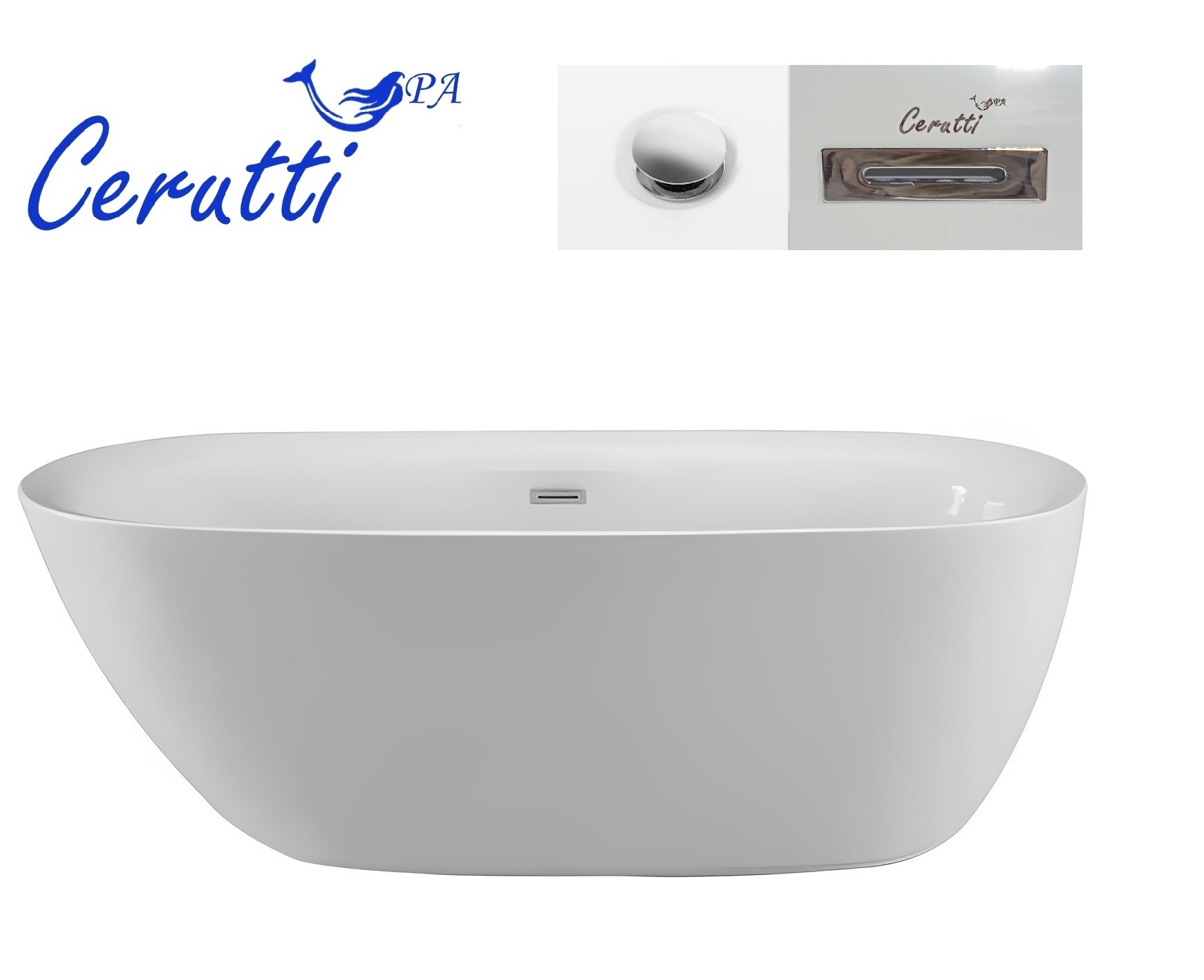 

Акриловая ванна Ceruttispa Como 159х76 отдельностоящая, белый, CT9901