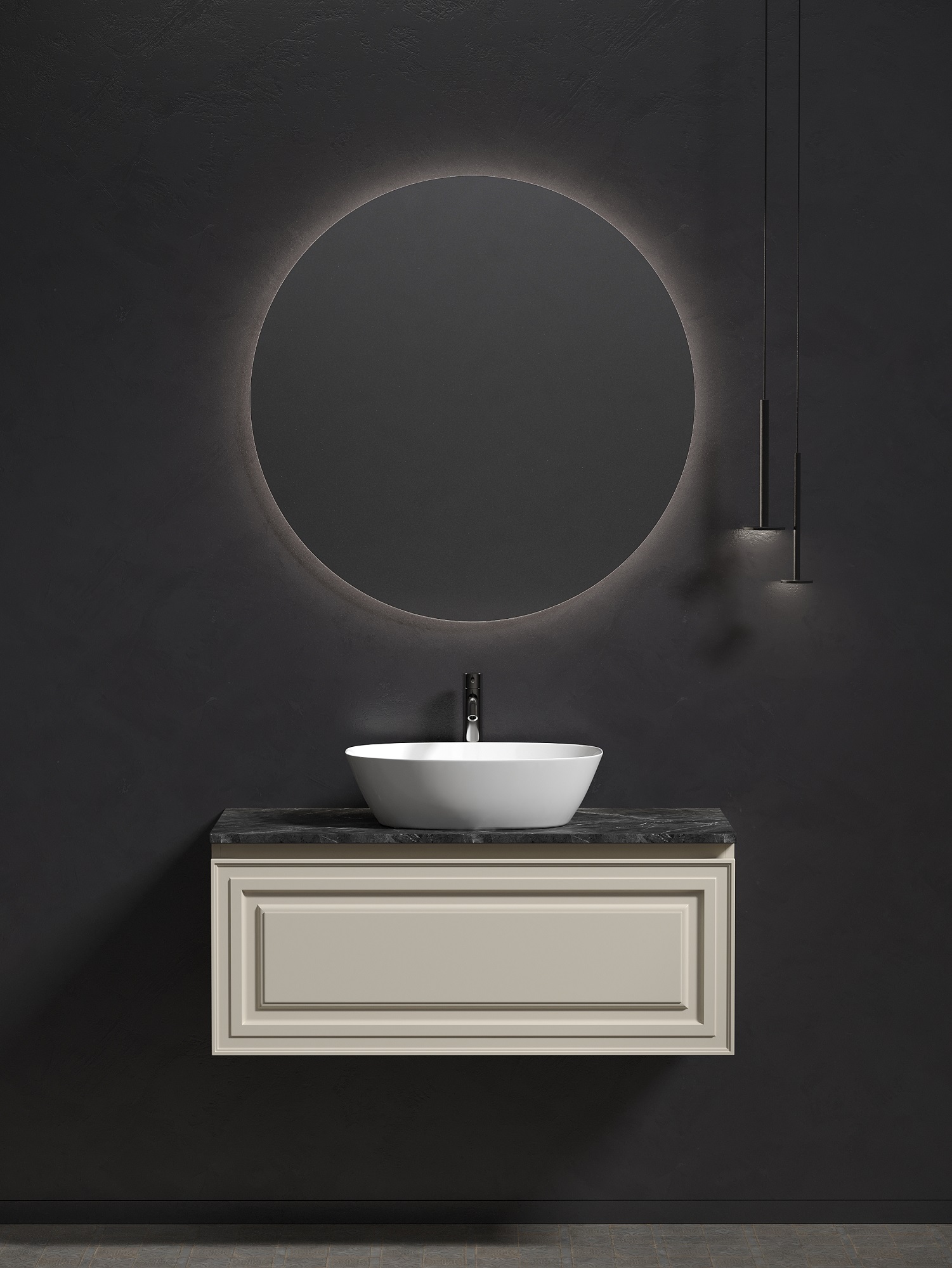 

Мебель для ванной Sancos Very 100 подвесная, столешница black sky, Beige Soft (с отверстием под смеситель), Бежевый, Very VR100CE