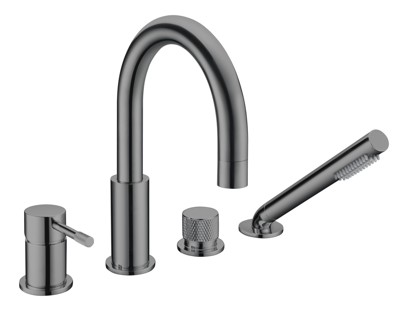 

Смеситель для ванны с душем Boheme Uno 460-SGM графит глянец, 460-SGM