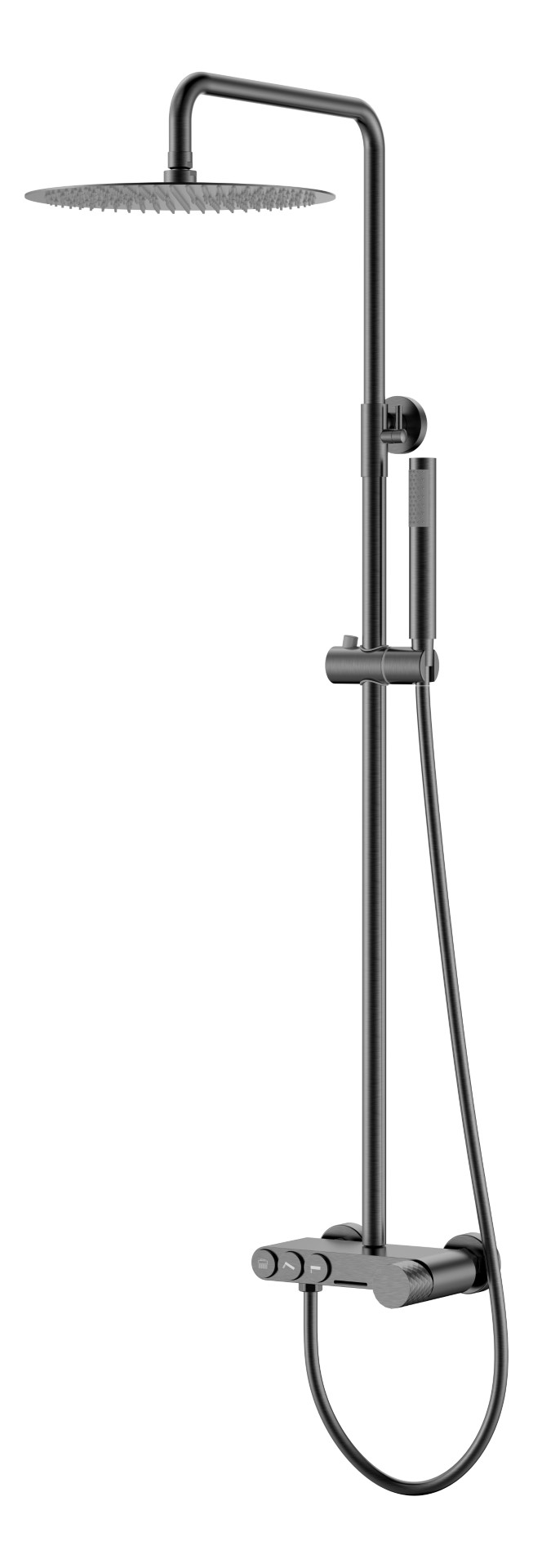 

Душевая стойка Boheme Stick 128-GM оружейная сталь diamond, 128-GM