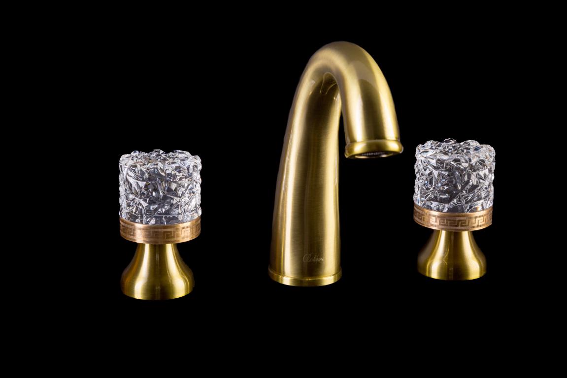 

Смеситель Boheme Crystal 317-CRST для раковины 3 отверстия, бронза, Crystal 317-CRST