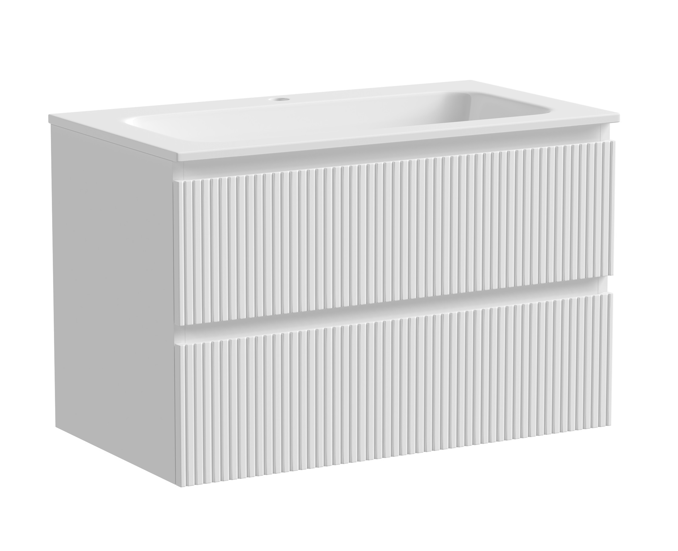 

Тумба с раковиной Sancos Snob T 80 SNT80W 2 ящика, Bianco, Белый, Snob T 80