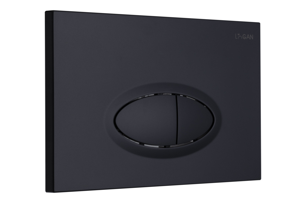 

Кнопка смыва Logan Oval 00297676 двойная, Black Mattе, Черный матовый, Oval Black Mattе