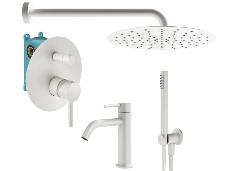 

Душевой комплект Plumberia Selection Ixo KITXO18BO53 белый матовый, KITXO18BO53