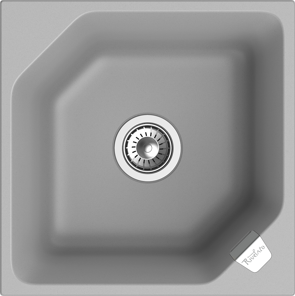 

Мойка кухонная Rivelato Locus LS-50 grigio metallizzat, Серый металлик, Locus LS-50