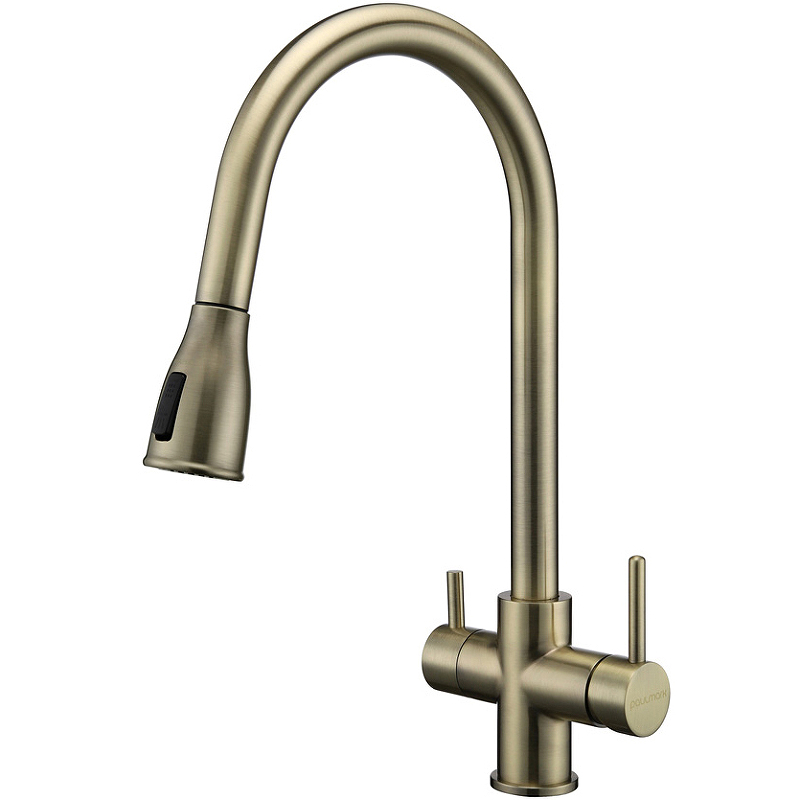 

Смеситель для кухонной мойки Paulmark Lange La214212-BR бронза, La214212-BR