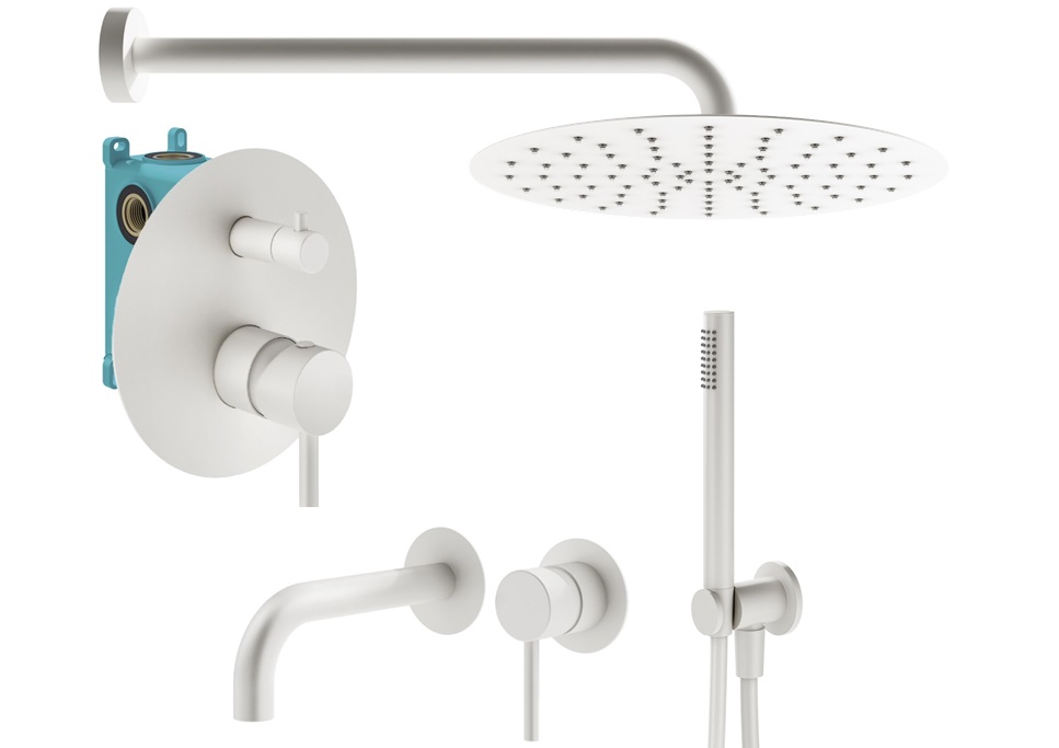 

Душевой комплект Plumberia Selection Ixo KITXO18BO210 белый матовый, KITXO18BO210