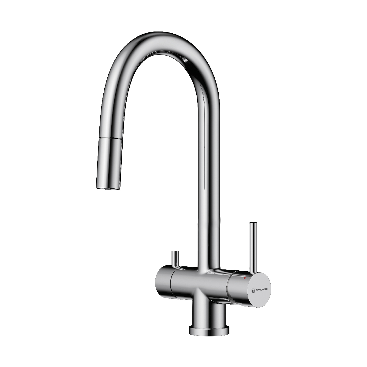 

Смеситель для кухонной мойки Omoikiri Akita-S C хром, с краном под питьевую воду, Akita-S-C