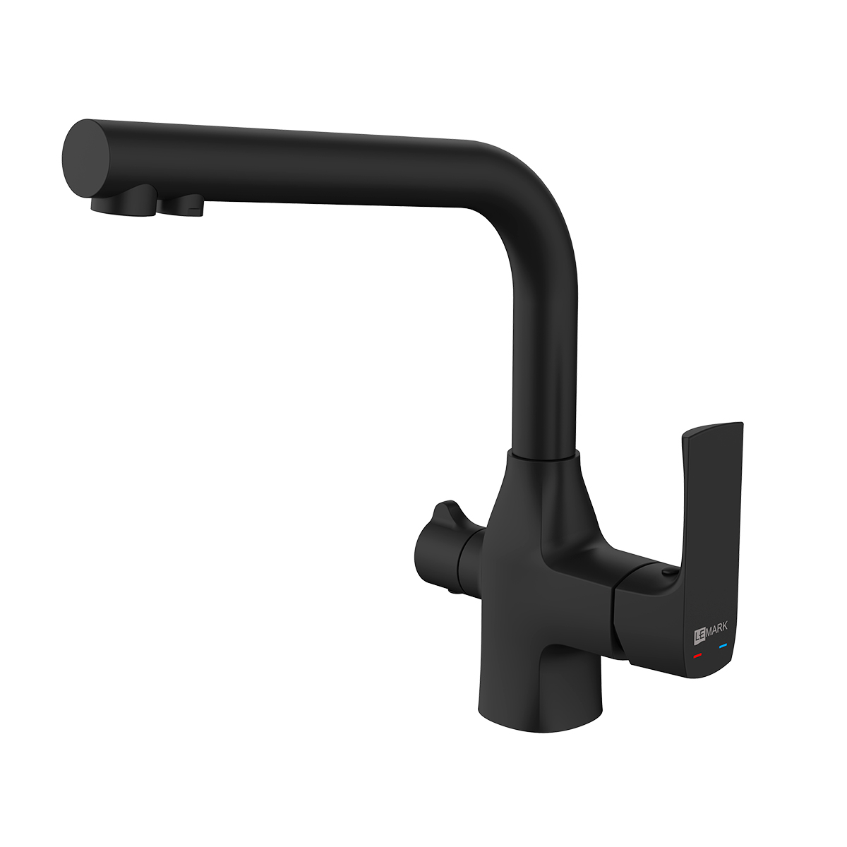 

Смеситель для кухонной мойки Lemark Ursus LM7258BL черный матовый, LM7258BL