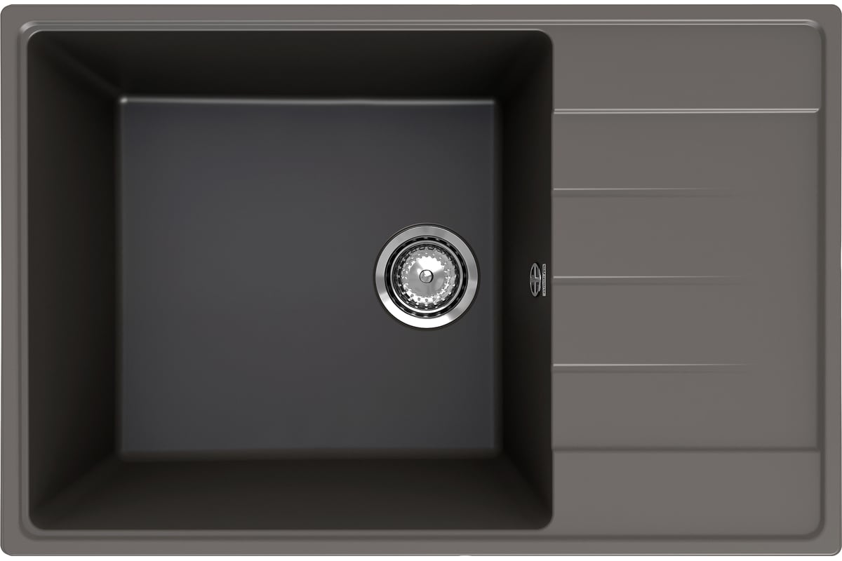 

Мойка кухонная Ulgran Prima 760-09 76х50 см, асфальт, Серый, Prima 760-09