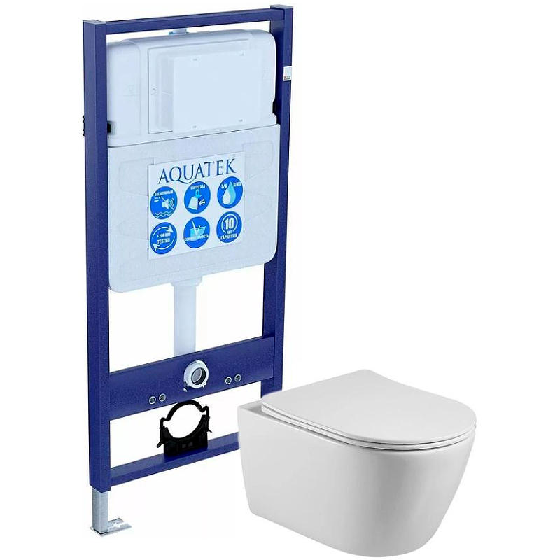 

Комплект инсталляция Aquatek Standart INS-0000012 + унитаз Бетта AQ1253W-00 с сиденьем микролифт, Белый, Set AQUATEK БЕТТА
