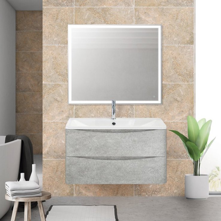 

Мебель для ванной BelBagno Acqua 80 подвесная, cemento verona grigio