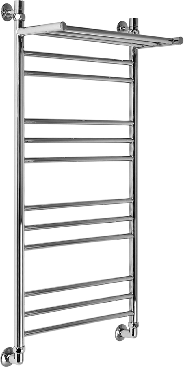 

Водяной полотенцесушитель Aquanerzh Прямой групповой с полкой 120х50, Хром, Прямой групповой с полкой