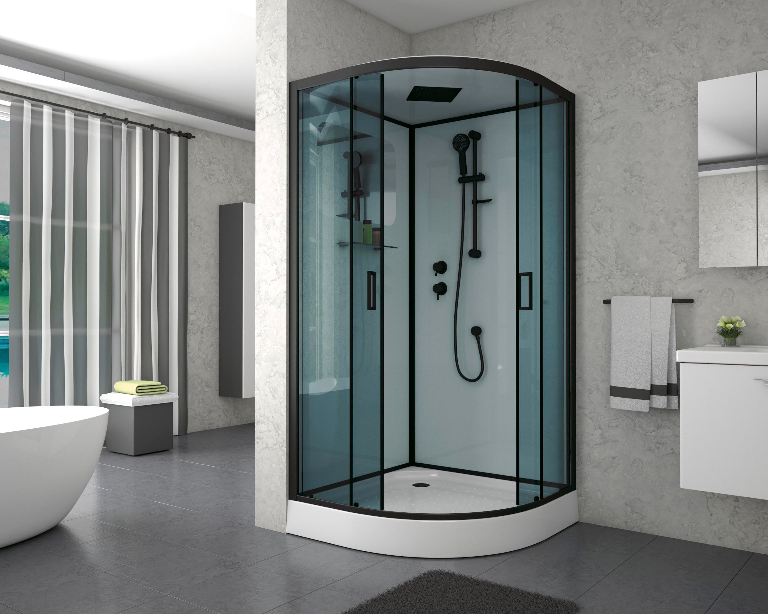 

Душевая кабина Niagara Premium NG-6901-01 BLACK 90х90х210 черная