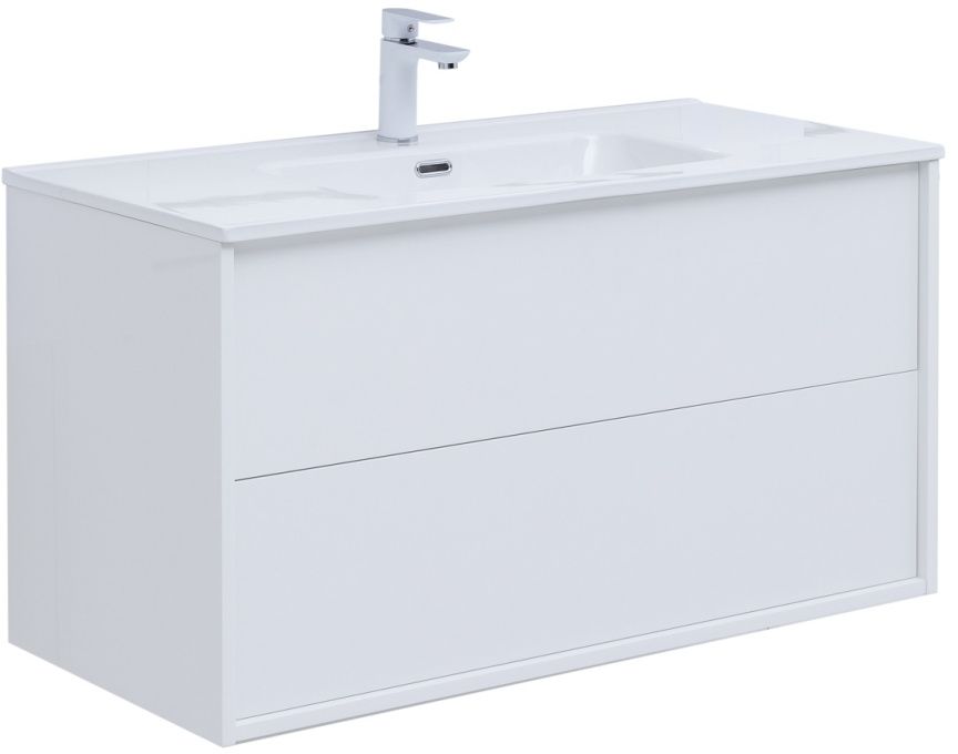 

Тумба с раковиной Aquanet Lino 80 (Flat) подвесная, белый глянец, Lino 80 (Flat)