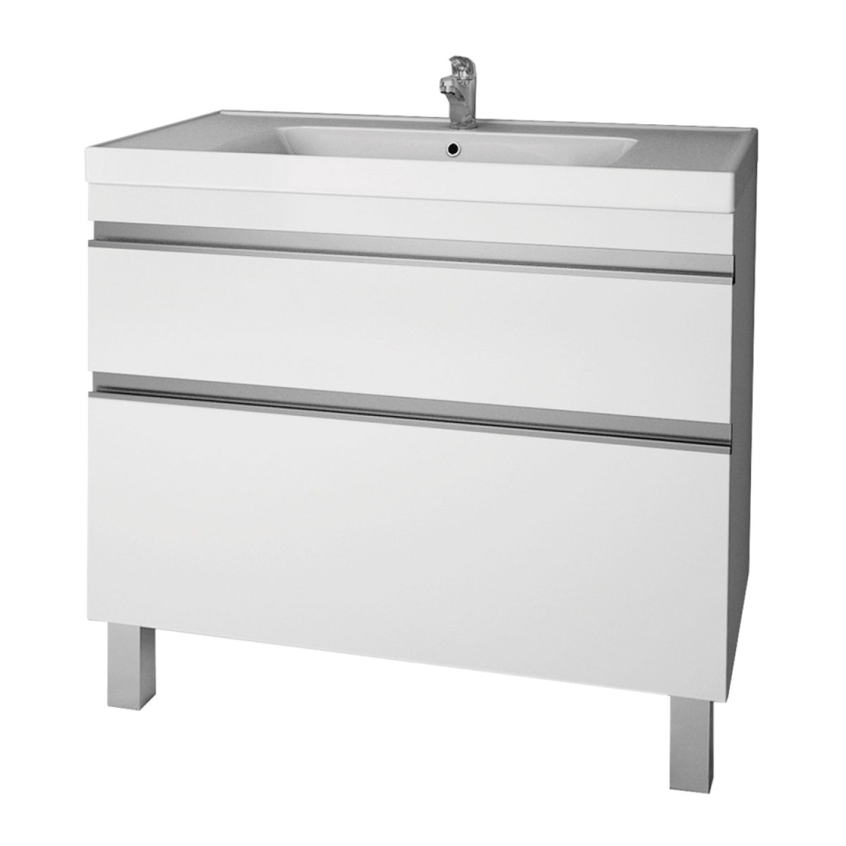 

Тумба с раковиной Dreja.eco Grace Plus 90 белый глянец, Grace Plus 90