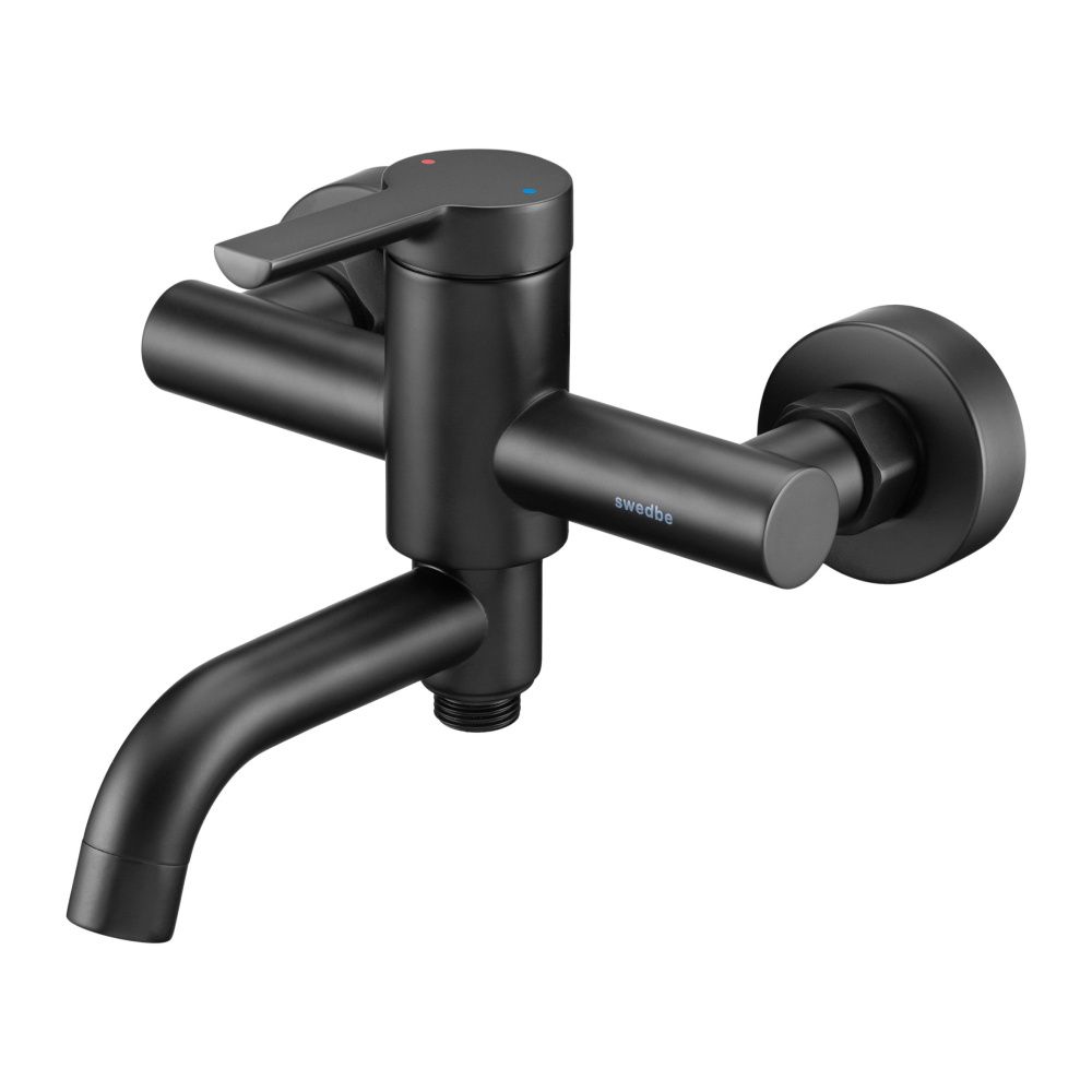

Смеситель для ванны Swedbe Diana 1030B, с поворотным изливом, черный, 1030B