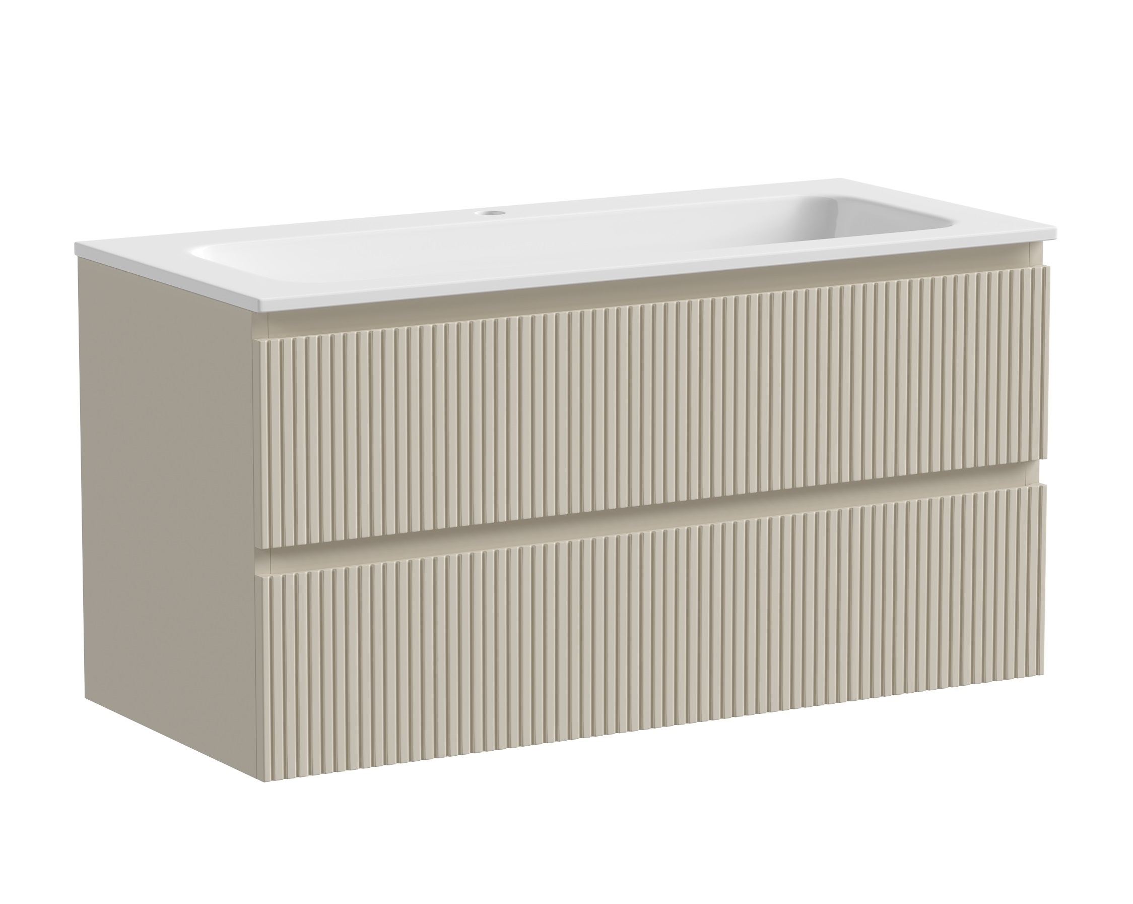 

Тумба с раковиной Sancos Snob T 100 SNT100CE 2 ящика, Beige Soft, Серый, Snob T 100
