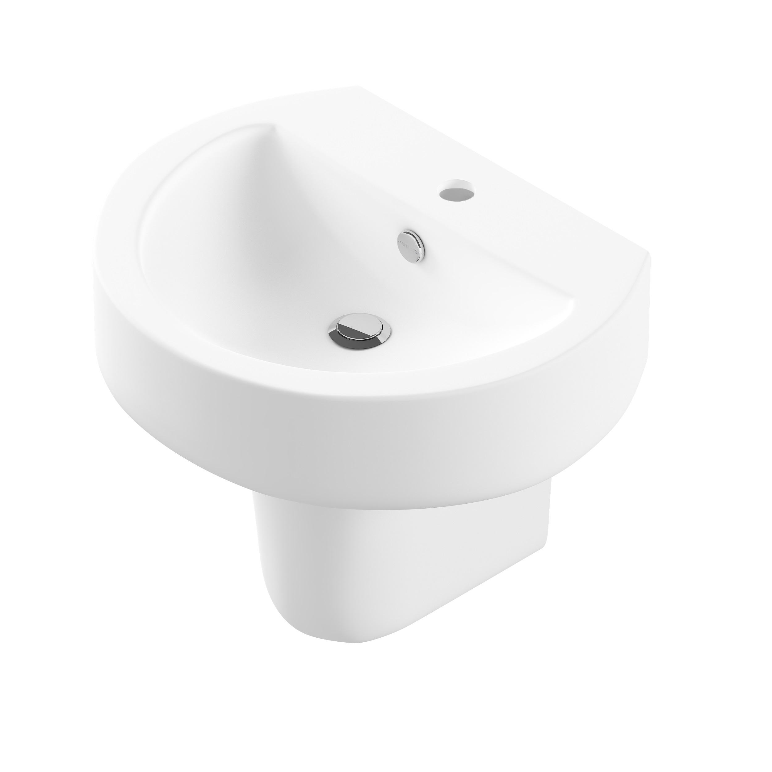 

Раковина Sanita luxe Best luxe 55 с полупьедесталом, Белый, Best