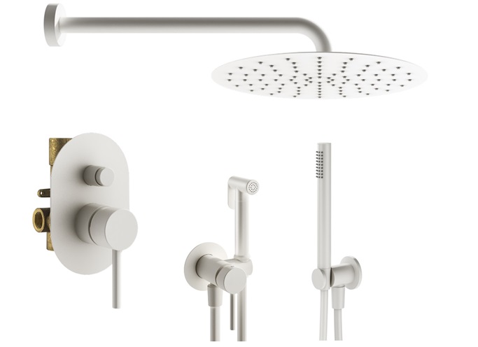

Душевой комплект Plumberia Selection Ixo KITZXO15BO белый матовый, KITZXO15BO