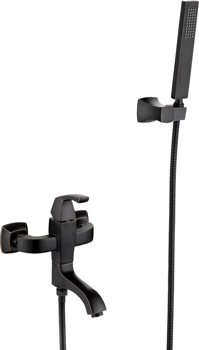 

Смеситель Lemark Nubira LM6214ORB для ванны с душем, Черный / бронза