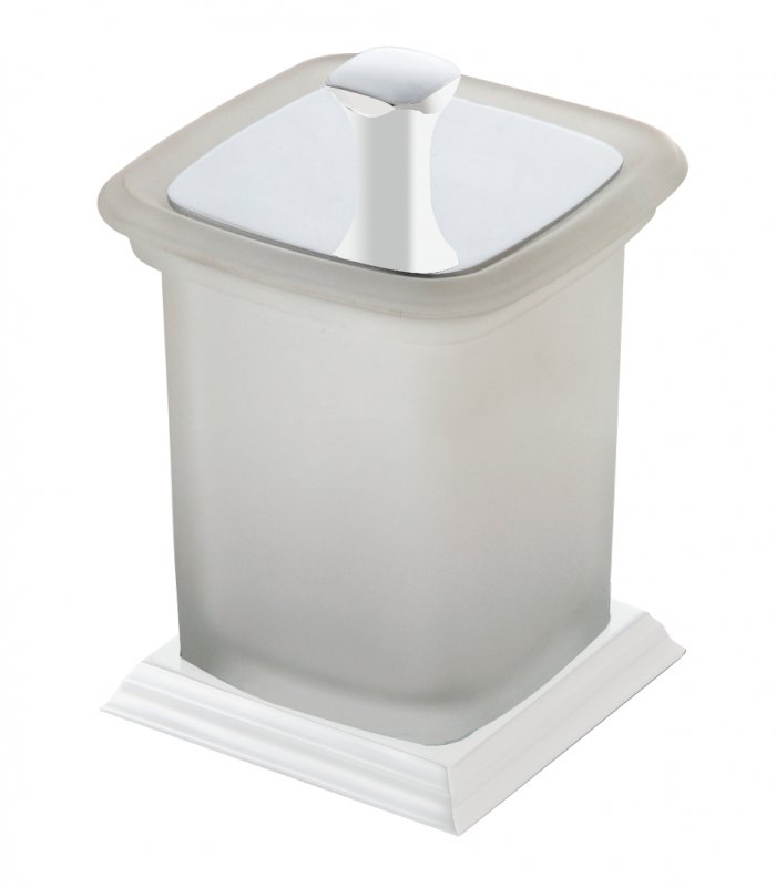 

Стакан Art&Max Zoe AM-G-6831DX-Bi для зубных щеток с крышкой белый, AM-G-6831DX-Bi