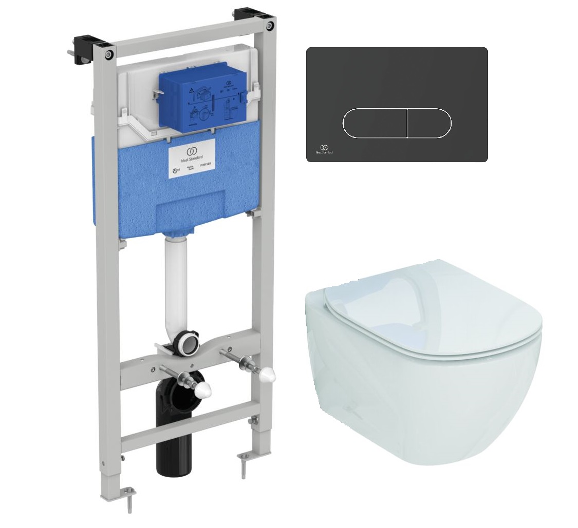 

Комплект инсталляция Ideal Standard Prosys Frame R020467+унитаз Ideal Standard Tesi T007901+кнопка смыва R0115A6, Белый, R020467+T007901+R0115A6