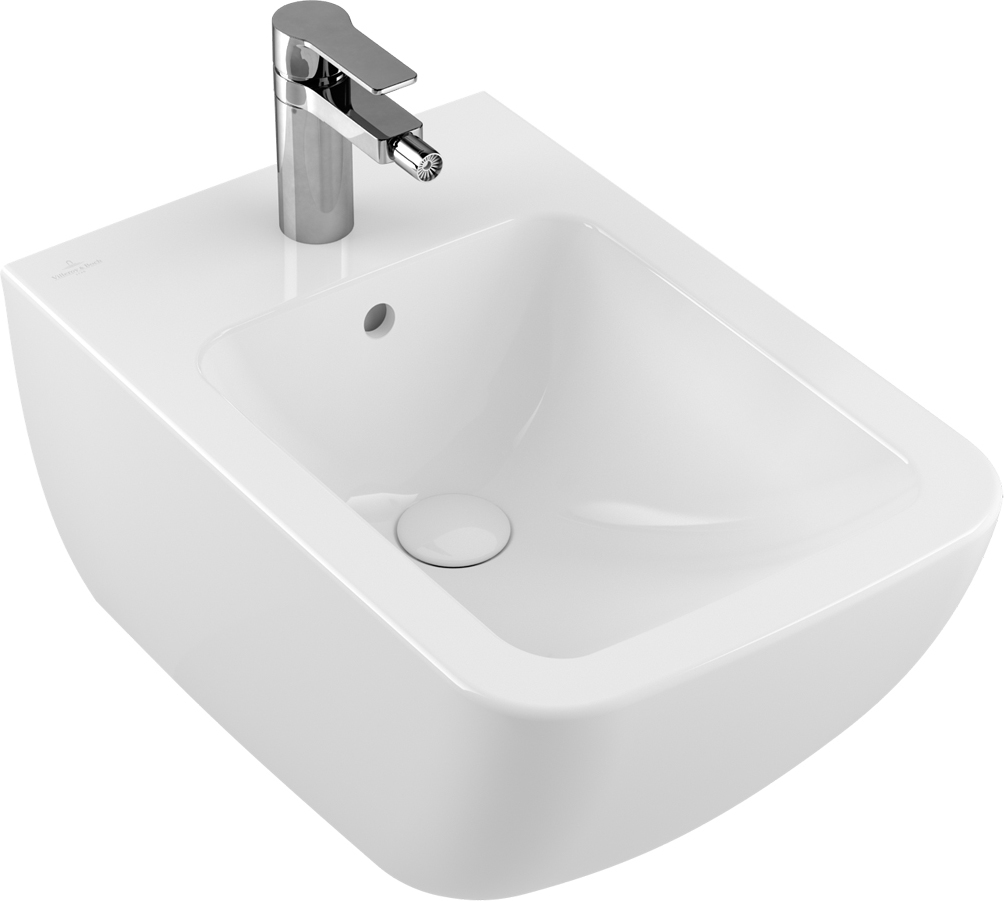 

Биде подвесное Villeroy & Boch Venticello 4411 00R1 CeramicPlus alpin, Белый, Venticello 4411 00R1