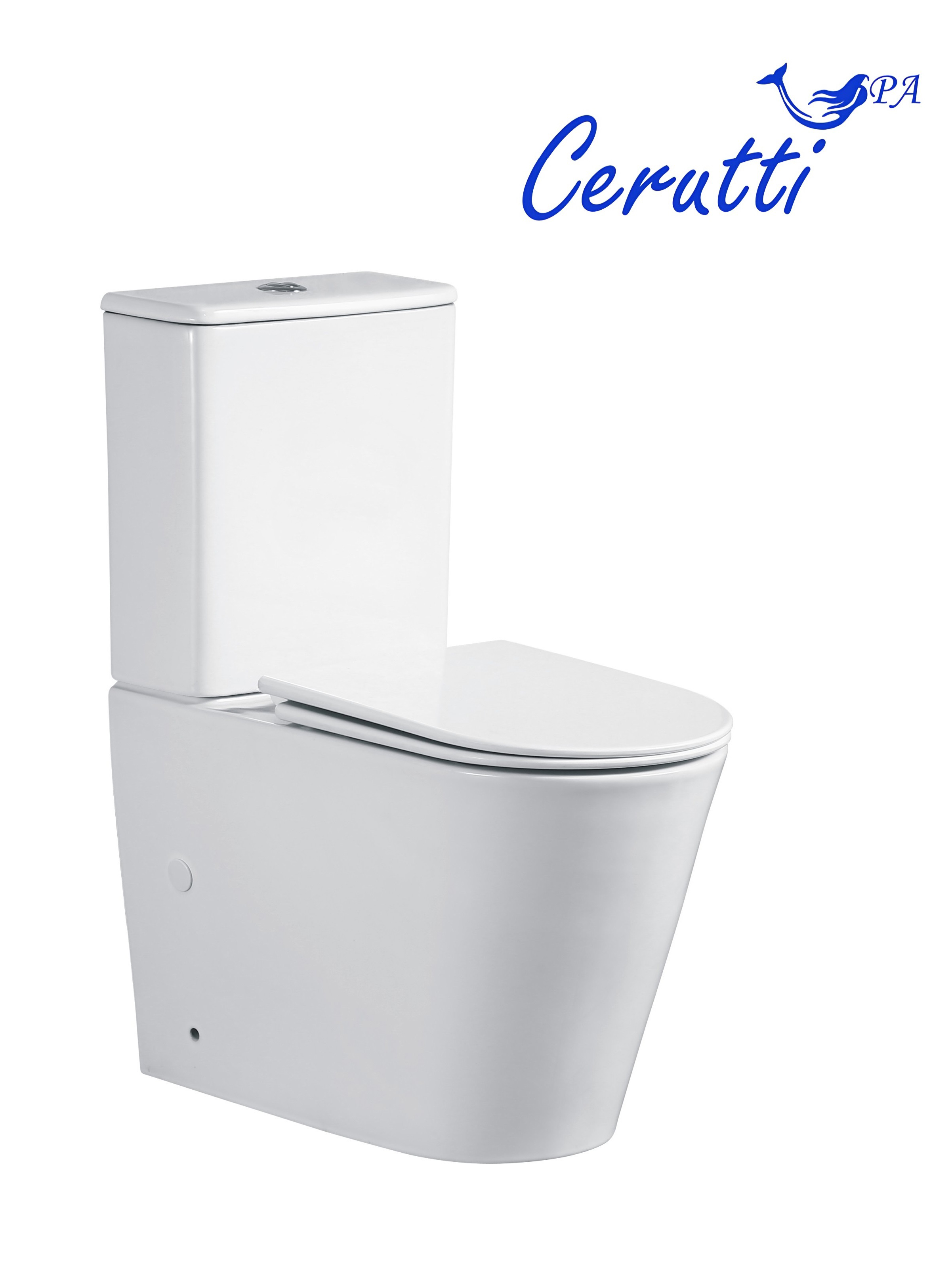 

Унитаз-компакт Ceruttispa Piera CT10560 безободковый, сиденье микролифт, белый, CT10560